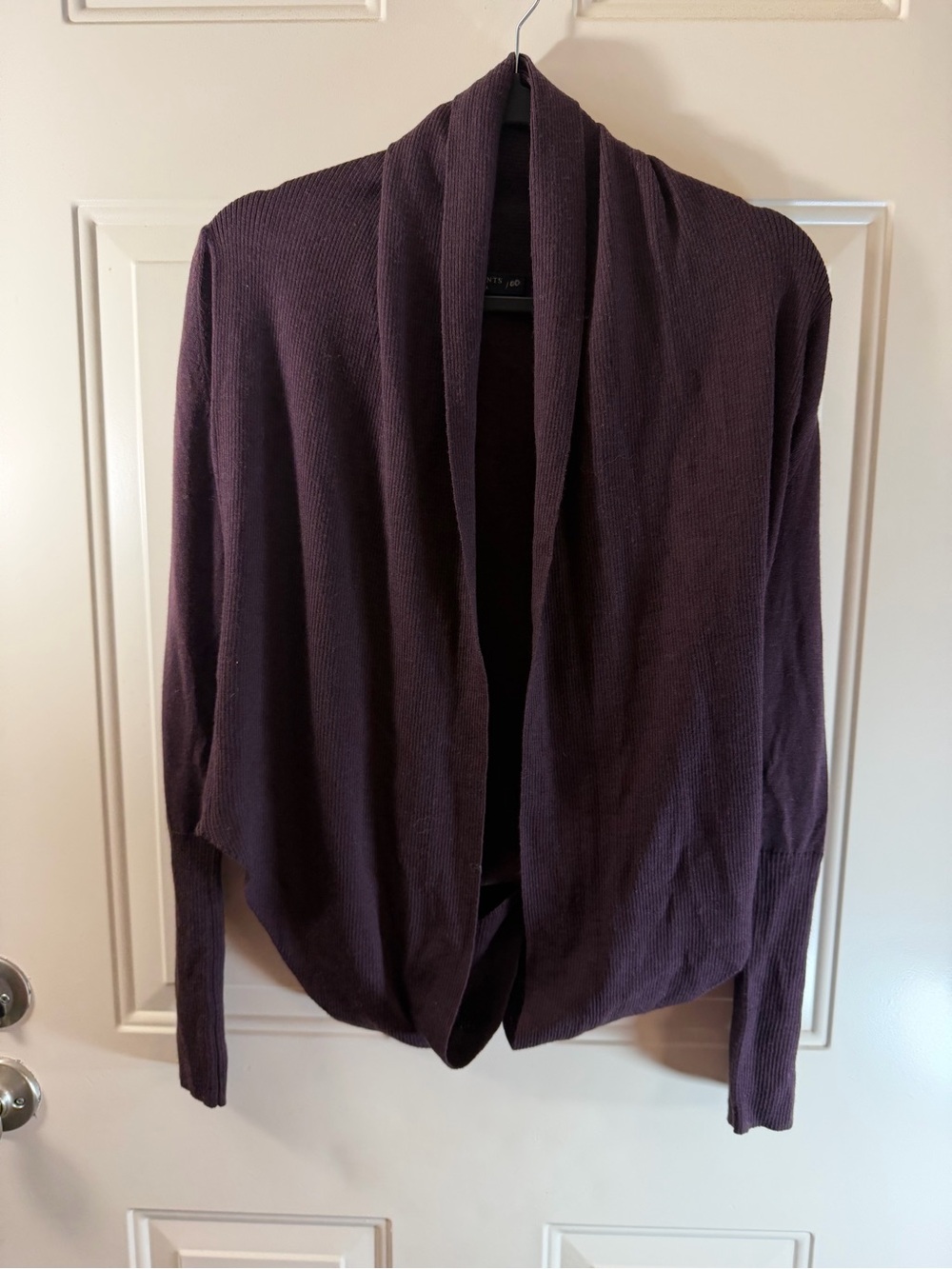AllSaints 100% Merino Wool Open Front Cardigan Women’s XS Purple 0472